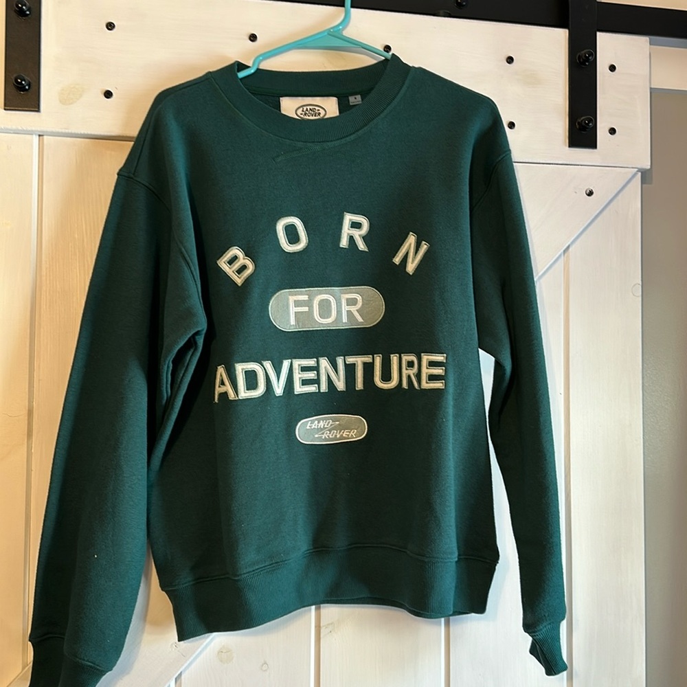 green pacsun land rover crewneck